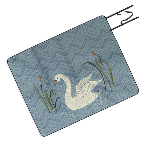 Pimlada Phuapradit winter swan Picnic Blanket