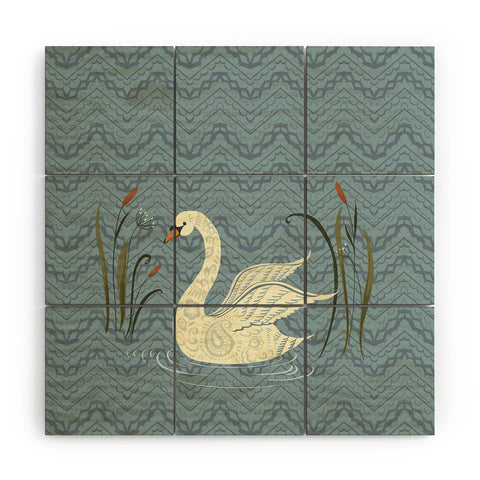 Pimlada Phuapradit winter swan Wood Wall Mural