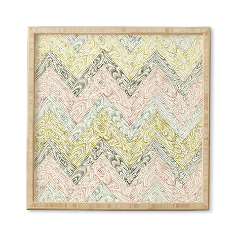 Pimlada Phuapradit Wood Grain Chevron Framed Wall Art