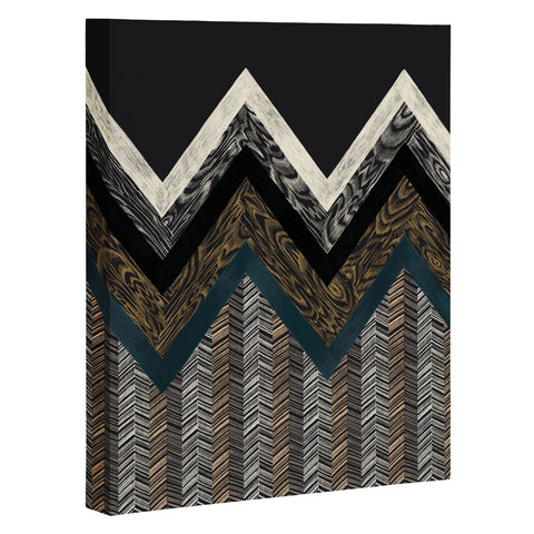 Pimlada Phuapradit Wood Grain Chevron 2 Art Canvas