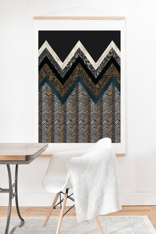Pimlada Phuapradit Wood Grain Chevron 2 Art Print And Hanger