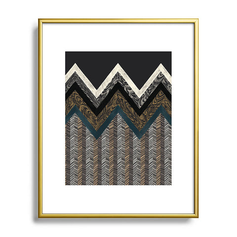 Pimlada Phuapradit Wood Grain Chevron 2 Metal Framed Art Print