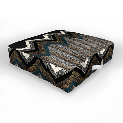 Pimlada Phuapradit Wood Grain Chevron 2 Outdoor Floor Cushion