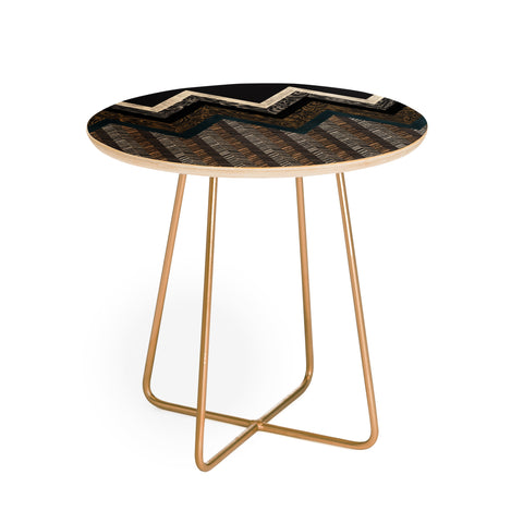 Pimlada Phuapradit Wood Grain Chevron 2 Round Side Table