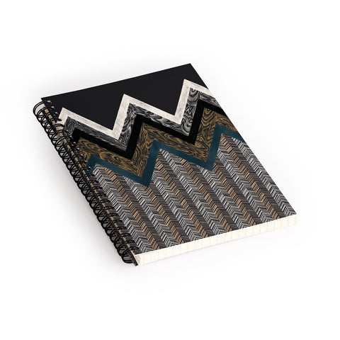 Pimlada Phuapradit Wood Grain Chevron 2 Spiral Notebook