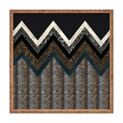Pimlada Phuapradit Wood Grain Chevron 2 Square Tray