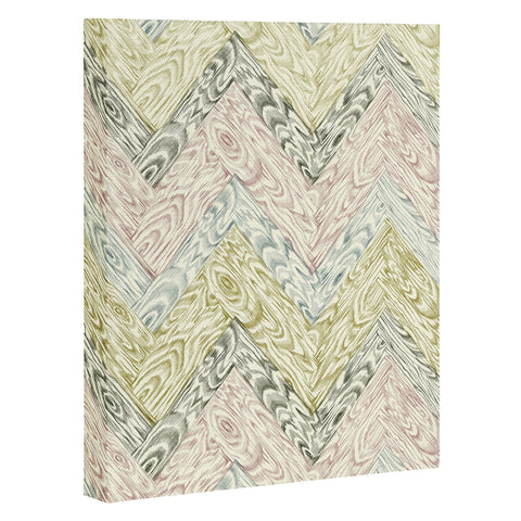 Pimlada Phuapradit Wood Grain Chevron Art Canvas