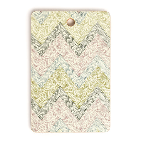 Pimlada Phuapradit Wood Grain Chevron Cutting Board Rectangle