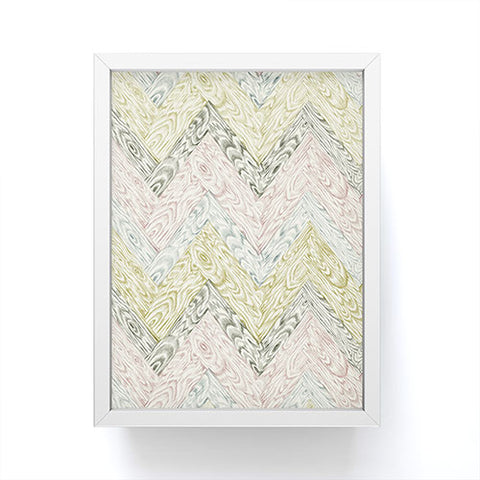 Pimlada Phuapradit Wood Grain Chevron Framed Mini Art Print