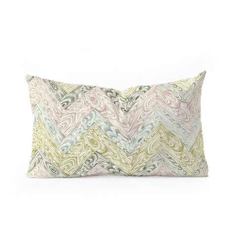 Pimlada Phuapradit Wood Grain Chevron Oblong Throw Pillow