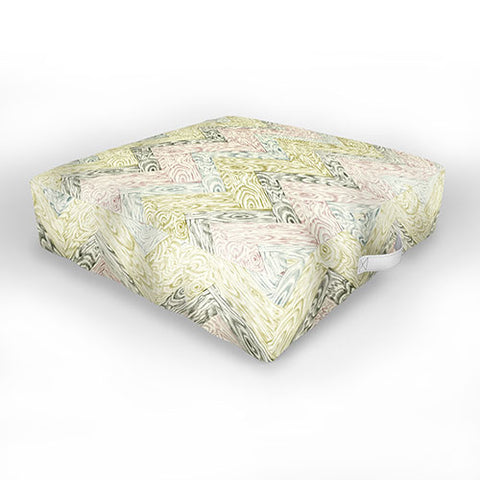 Pimlada Phuapradit Wood Grain Chevron Outdoor Floor Cushion