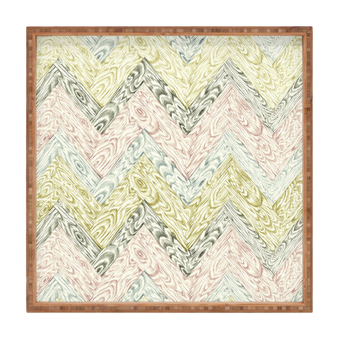 Pimlada Phuapradit Wood Grain Chevron Square Tray