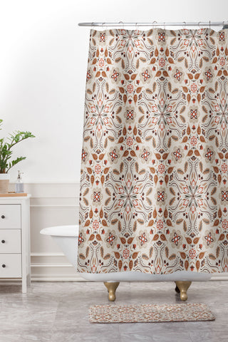 Pimlada Phuapradit Wooden Vines Shower Curtain And Mat
