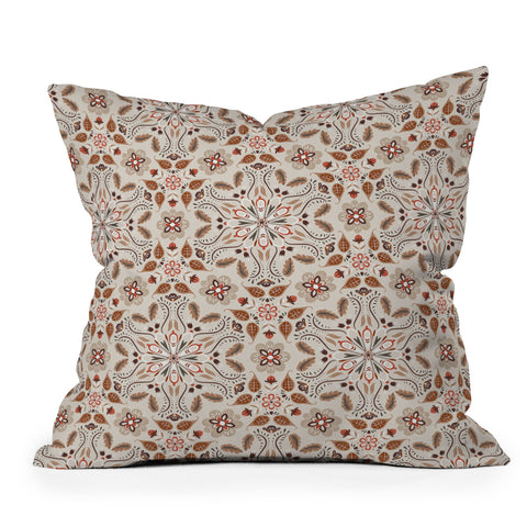 Pimlada Phuapradit Wooden Vines Throw Pillow