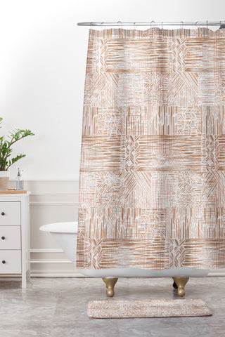 Pimlada Phuapradit woven line Shower Curtain And Mat