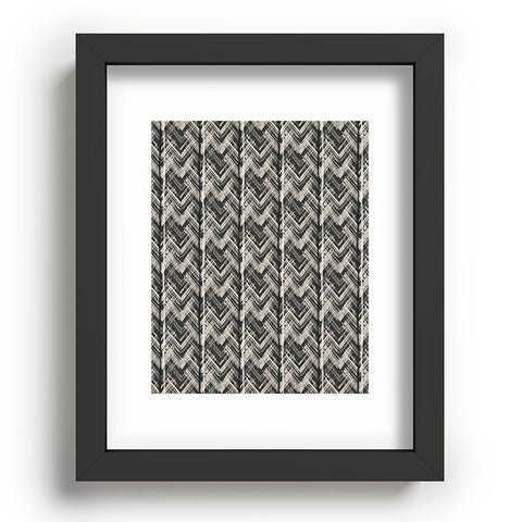Pimlada Phuapradit Zig zag stripes black and white Recessed Framing Rectangle