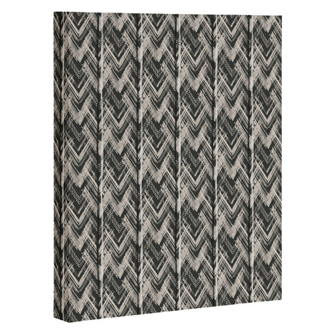 Pimlada Phuapradit Zig zag stripes black and white Art Canvas