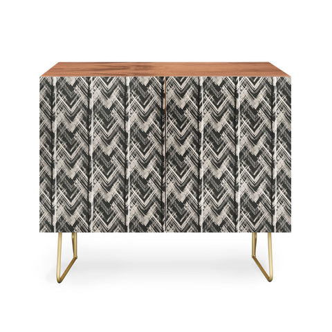 Pimlada Phuapradit Zig zag stripes black and white Credenza