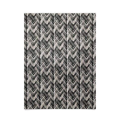 Pimlada Phuapradit Zig zag stripes black and white Poster