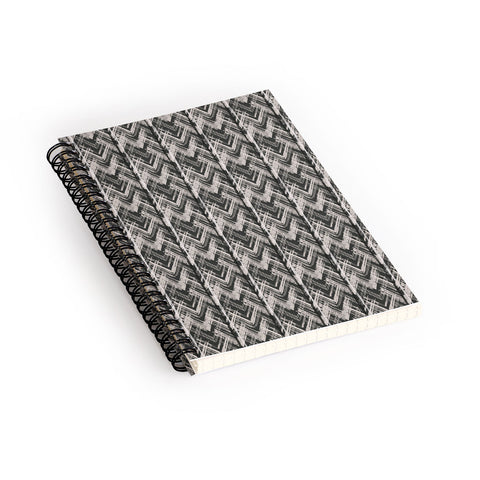 Pimlada Phuapradit Zig zag stripes black and white Spiral Notebook
