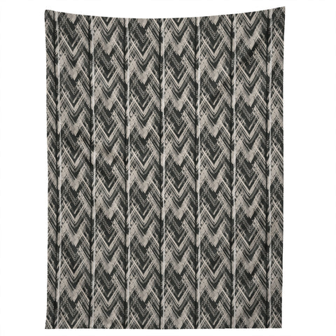 Pimlada Phuapradit Zig zag stripes black and white Tapestry