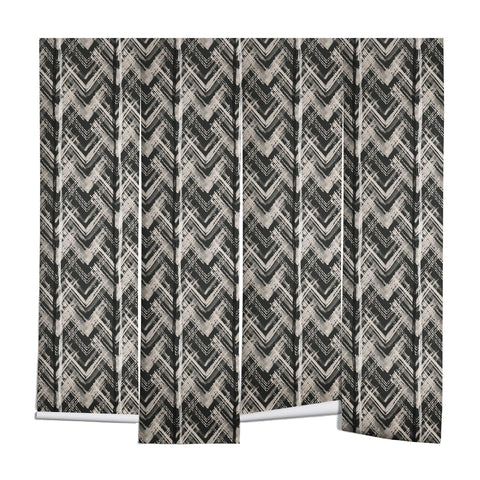 Pimlada Phuapradit Zig zag stripes black and white Wall Mural