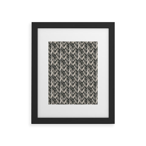 Pimlada Phuapradit Zig zag stripes black and white Framed Art Print