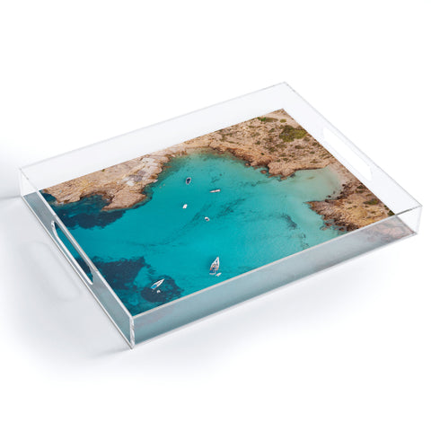 Pita Studios Aerial Ibiza Coast Acrylic Tray