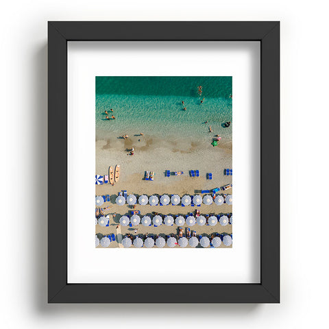 Pita Studios Blue and white umbrellas Recessed Framing Rectangle