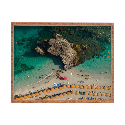Pita Studios Coastline of Monterosso beach Rectangular Tray