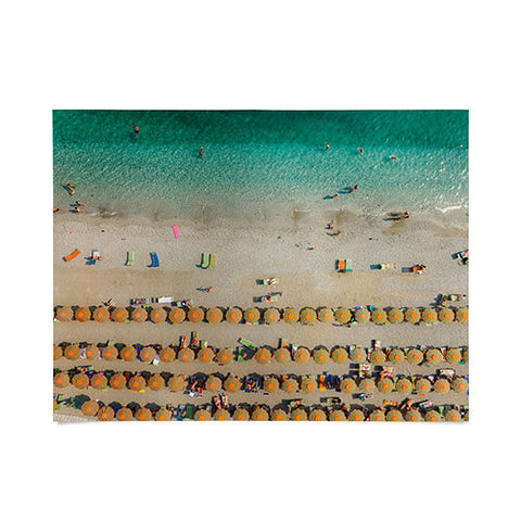 Pita Studios Colorful umbrellas at a beach Poster