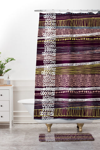 Rachael Taylor Abstract Border Shower Curtain And Mat