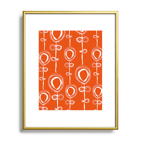 Rachael Taylor Contemporary Orange Metal Framed Art Print