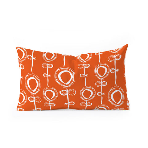 Rachael Taylor Contemporary Orange Oblong Throw Pillow