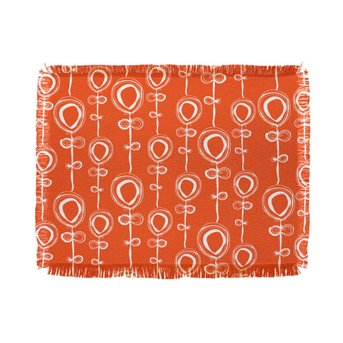 Rachael Taylor Contemporary Orange Throw Blanket