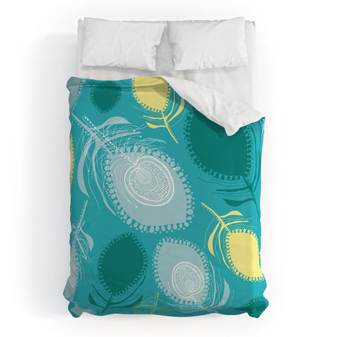 Rachael Taylor Electric Feather Shapes Duvet Cover