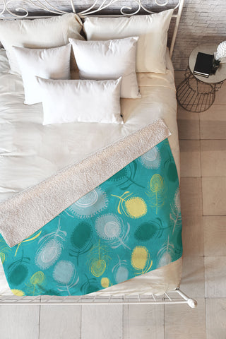 Rachael Taylor Electric Feather Shapes Fleece Throw Blanket