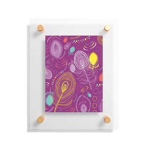 Rachael Taylor Electric Peacocks Floating Acrylic Print