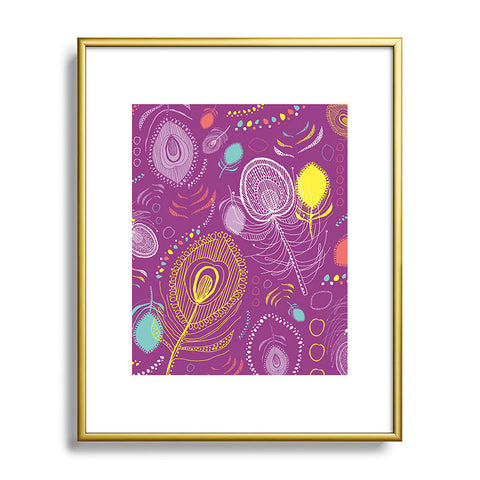 Rachael Taylor Electric Peacocks Metal Framed Art Print