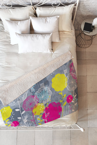 Rachael Taylor Electric Stems Fleece Throw Blanket