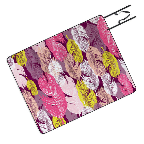 Rachael Taylor Funky Feathers Picnic Blanket