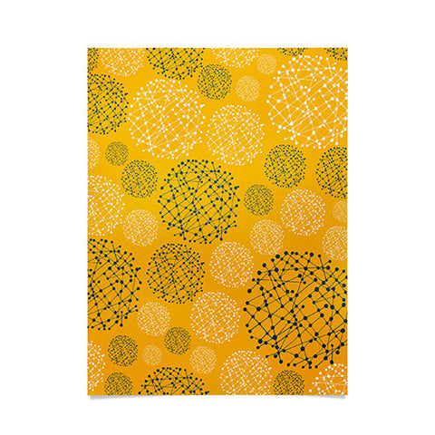 Rachael Taylor Lattice Trail Mustard and Storm Poster