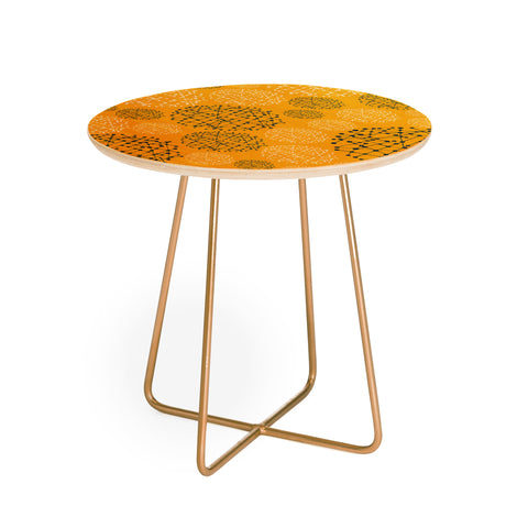 Rachael Taylor Lattice Trail Mustard and Storm Round Side Table