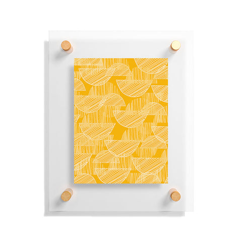 Rachael Taylor Mustard Arc Showers Floating Acrylic Print
