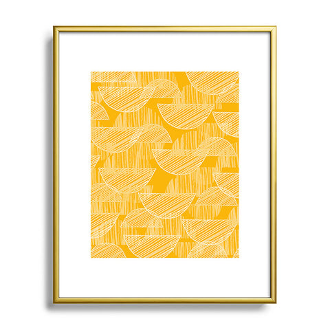 Rachael Taylor Mustard Arc Showers Metal Framed Art Print