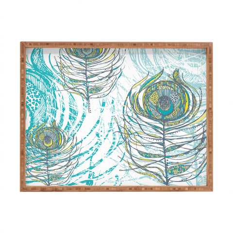 Rachael Taylor Peacock Feathers Rectangular Tray