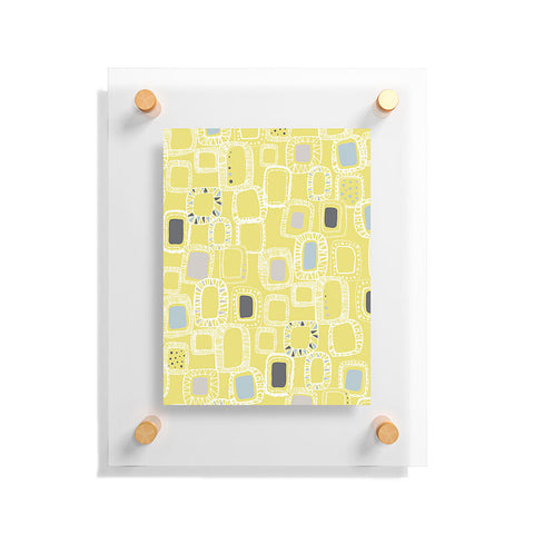 Rachael Taylor Shapes And Squares Green Floating Acrylic Print