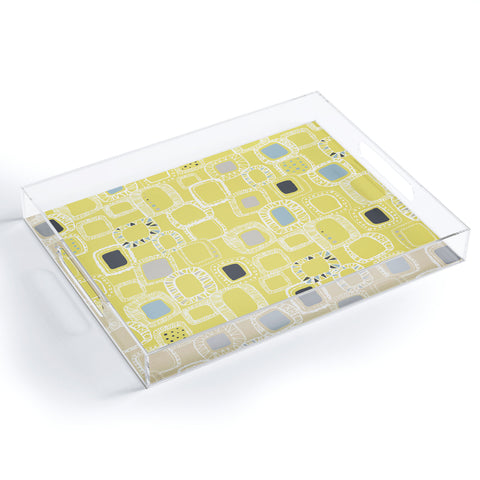 Rachael Taylor Shapes And Squares Green Acrylic Tray