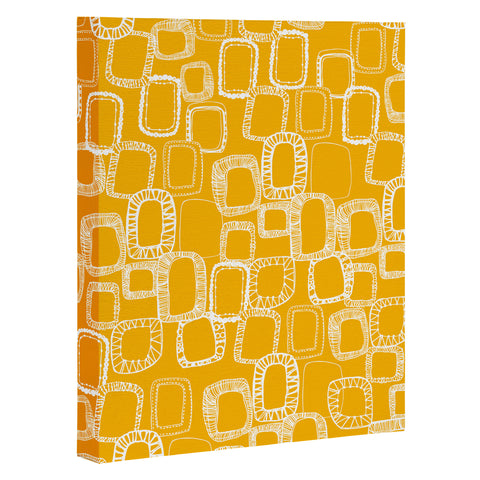 Rachael Taylor Shapes and Squares Mustard Art Canvas