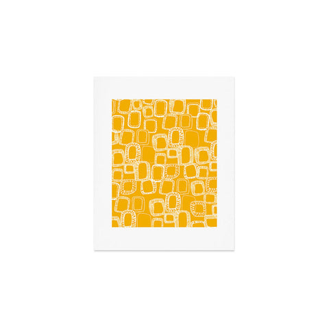 Rachael Taylor Shapes and Squares Mustard Art Print